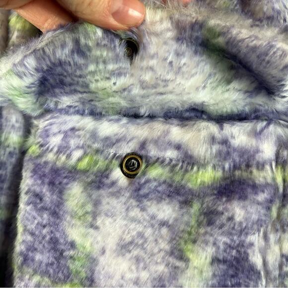 Hutch Anthropologie Donna Plaid Plush Soft Boxy Shacket Barn Coat Jacket XS - Picture 6 of 14